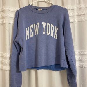 Brandy Melville Blue 'New York' Sweatshirt
